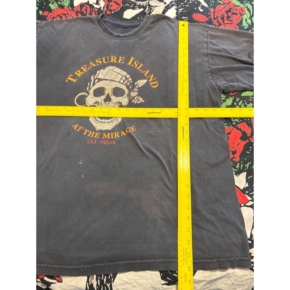 Vintage Treasure Island at the Mirage Las Vegas Pirate Skull T-Shirt Mens XL - Picture 7 of 7
